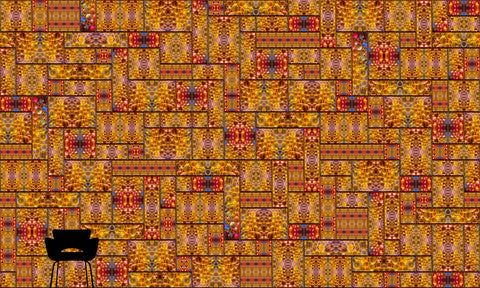 Light Globules Red & Yellow Mural
