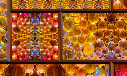 Light Globules Red & Yellow Mural