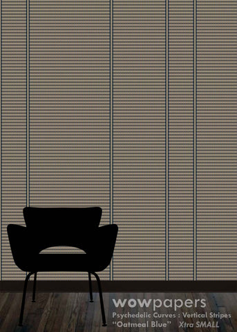 Oatmeal Blue Stripes
