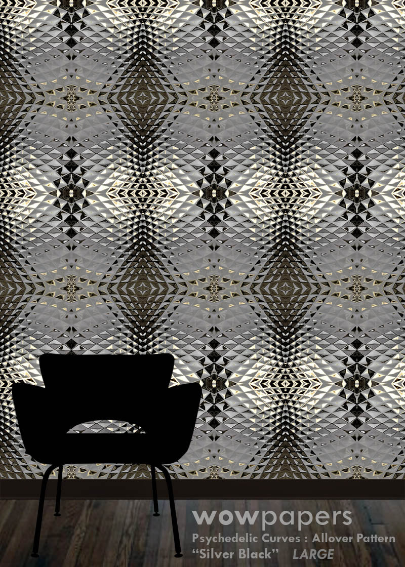 large scale abstract geometric black and white wallpaper 