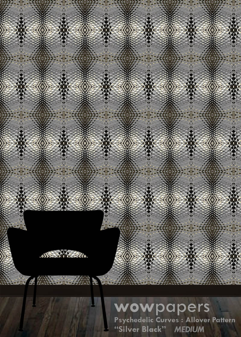 Silver Black Modern Wallpaper