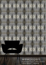Silver Black Modern Wallpaper