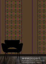 abstract green & purple striped wallpaper