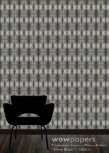 Silver Black Modern Wallpaper