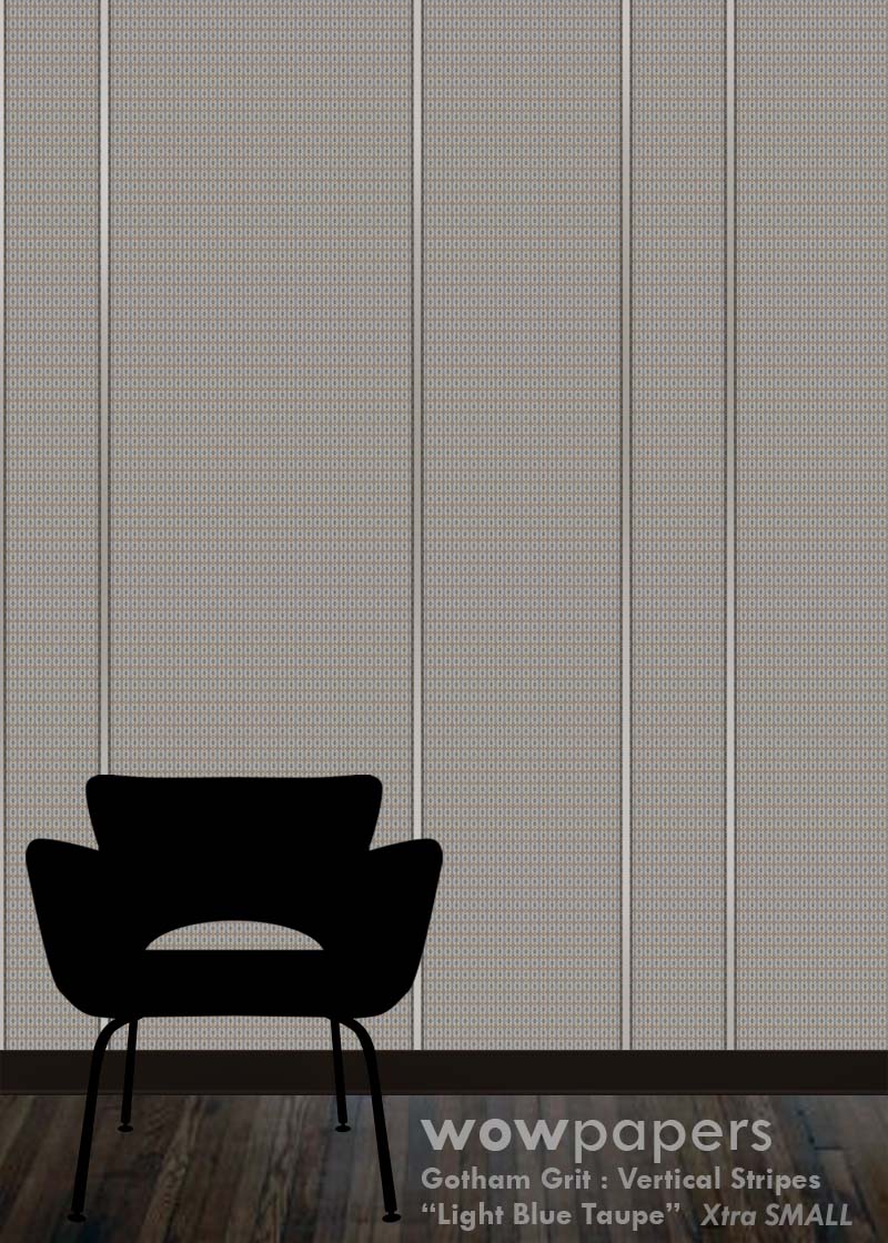 Lt Blue Taupe Striped Wallpaper