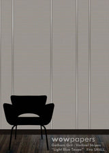 Lt Blue Taupe Striped Wallpaper