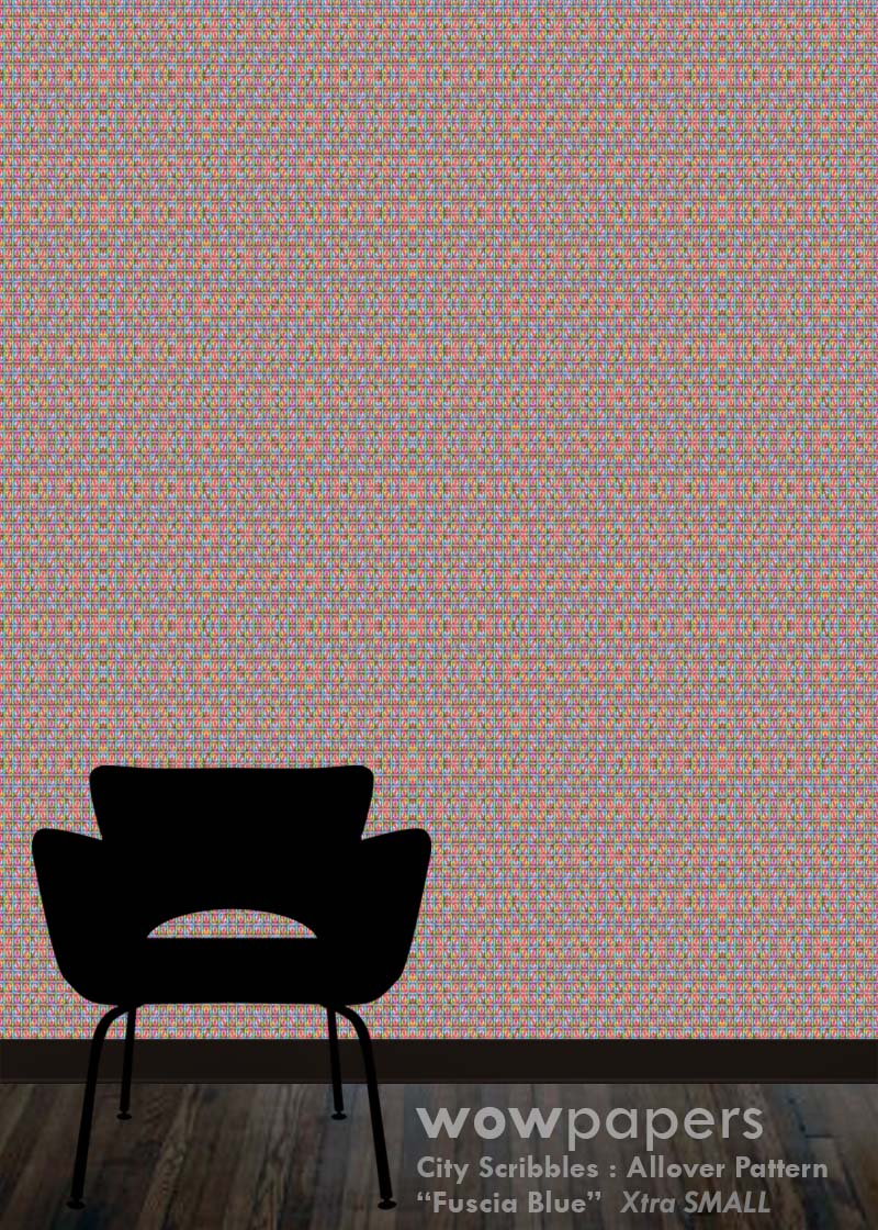 Fucsia Blue Modern Wallpaper
