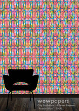 Fucsia Blue Modern Wallpaper