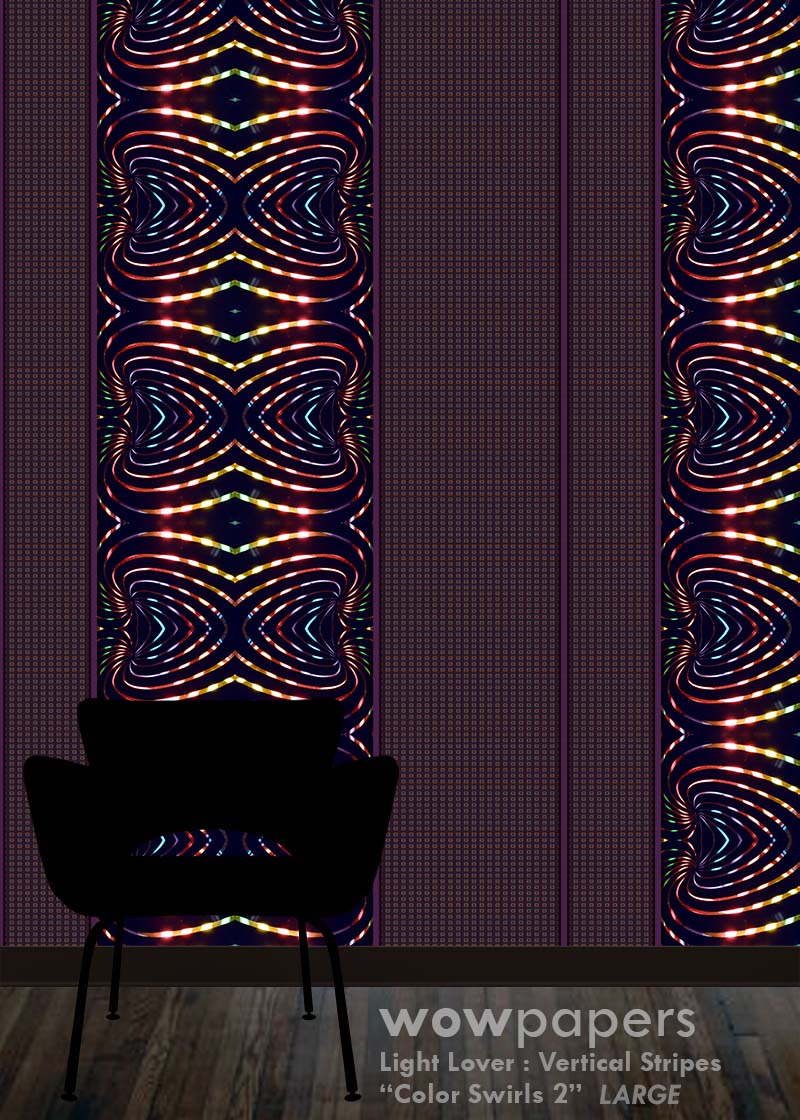 Color Swirls 2 Striped Wallpaper