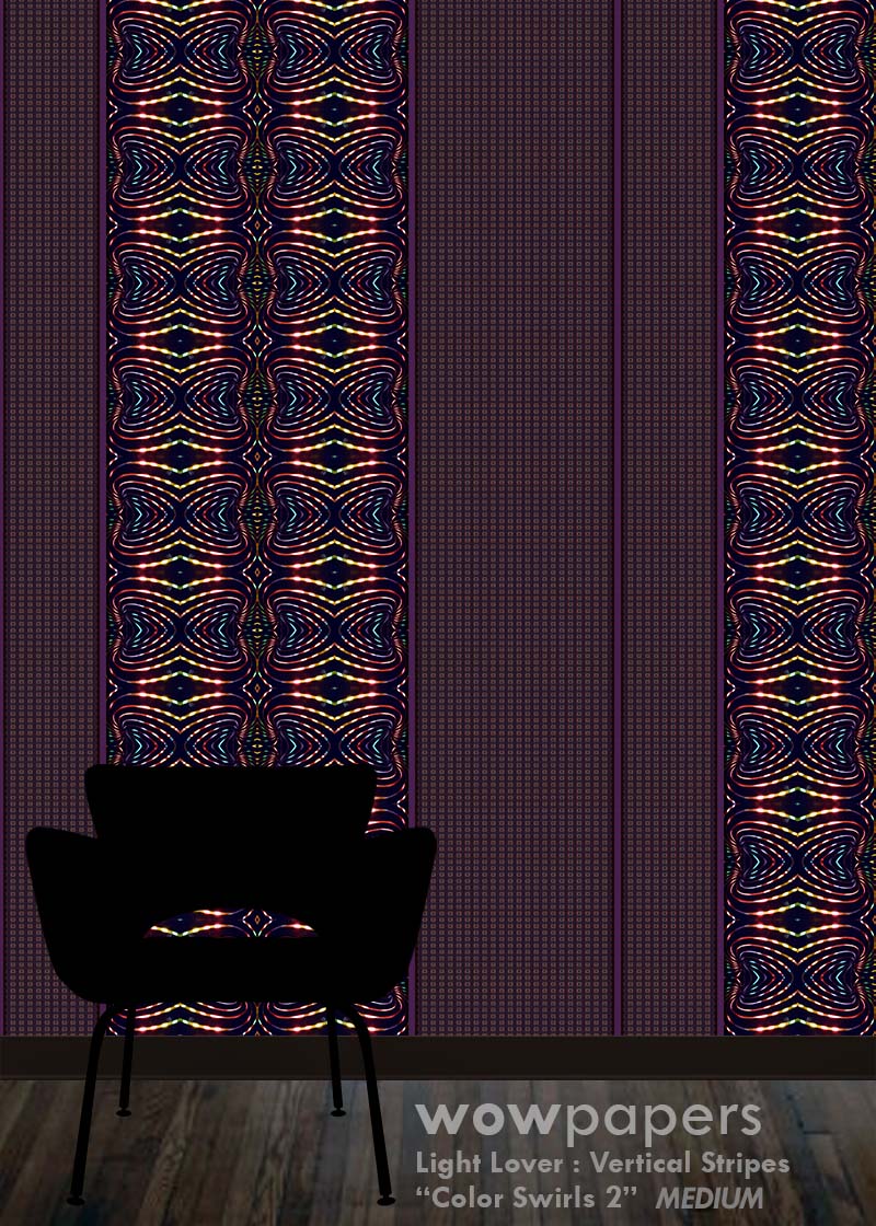Color Swirls 2 Striped Wallpaper