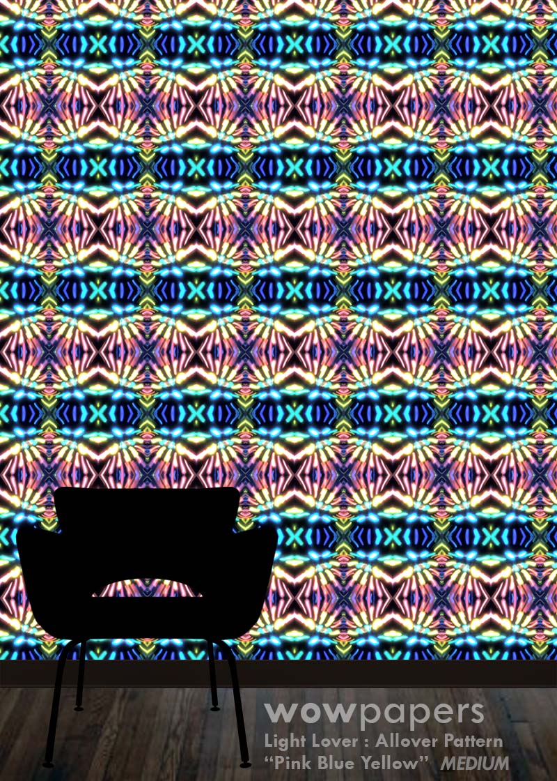 Pink Blue Yellow Modern Wallpaper
