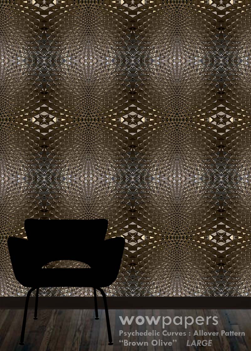 Brown Olive Modern Wallpaper