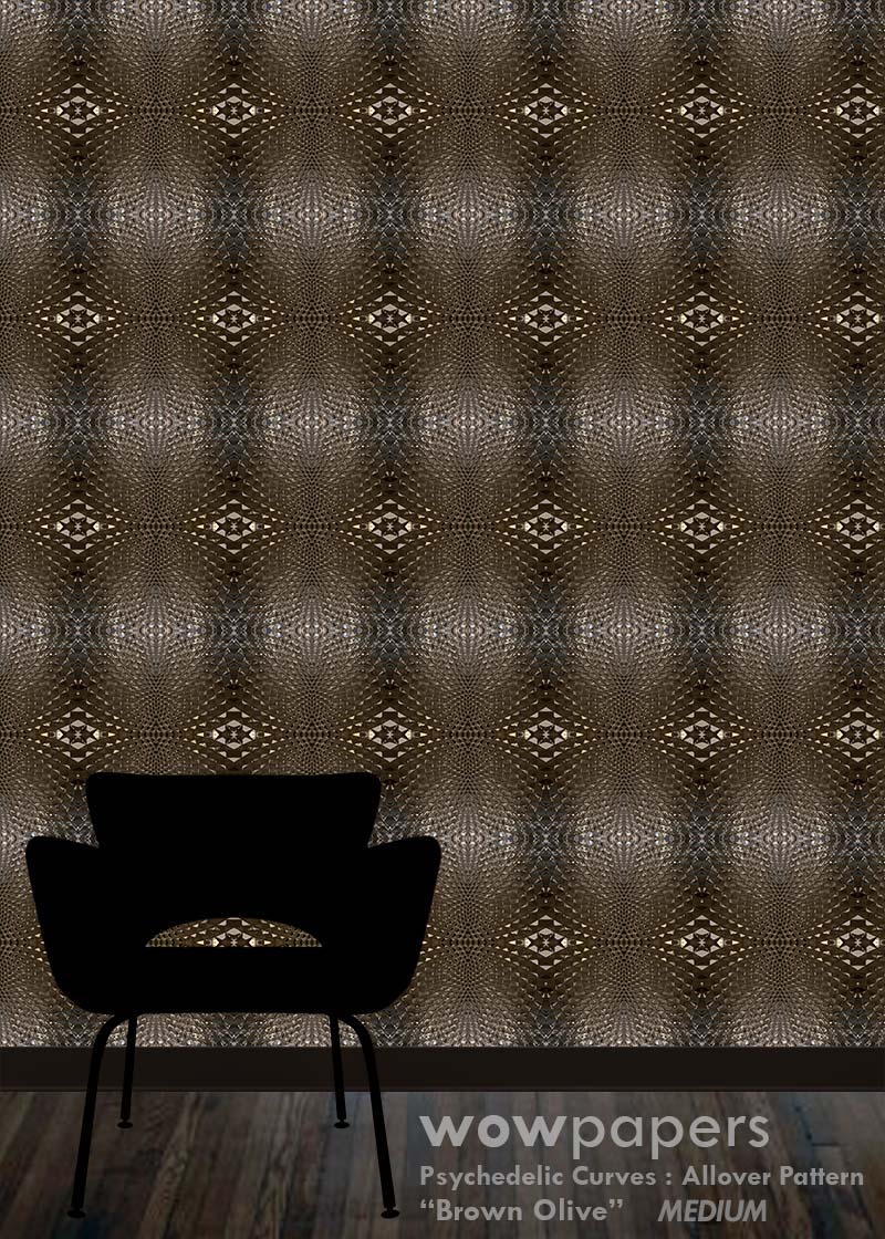 Brown Olive Modern Wallpaper