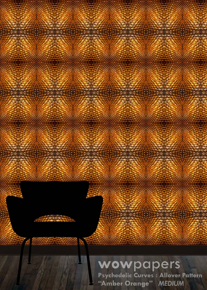 Amber Orange Modern Wallpaper