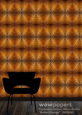Amber Orange Modern Wallpaper