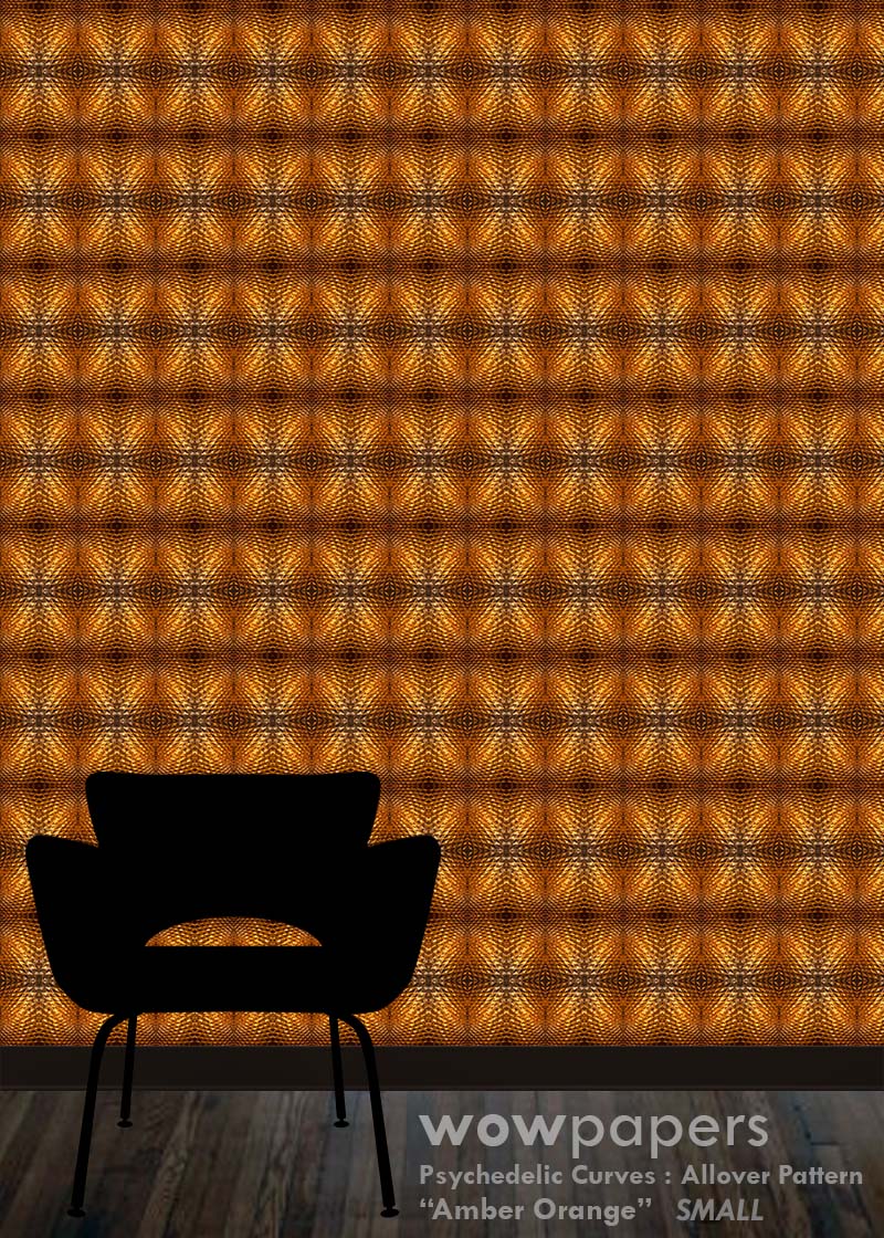 Amber Orange Modern Wallpaper