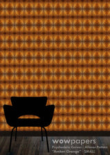 Amber Orange Modern Wallpaper