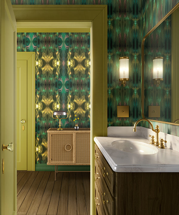 Light Lover | Green Yellow Wallcovering Murals Set