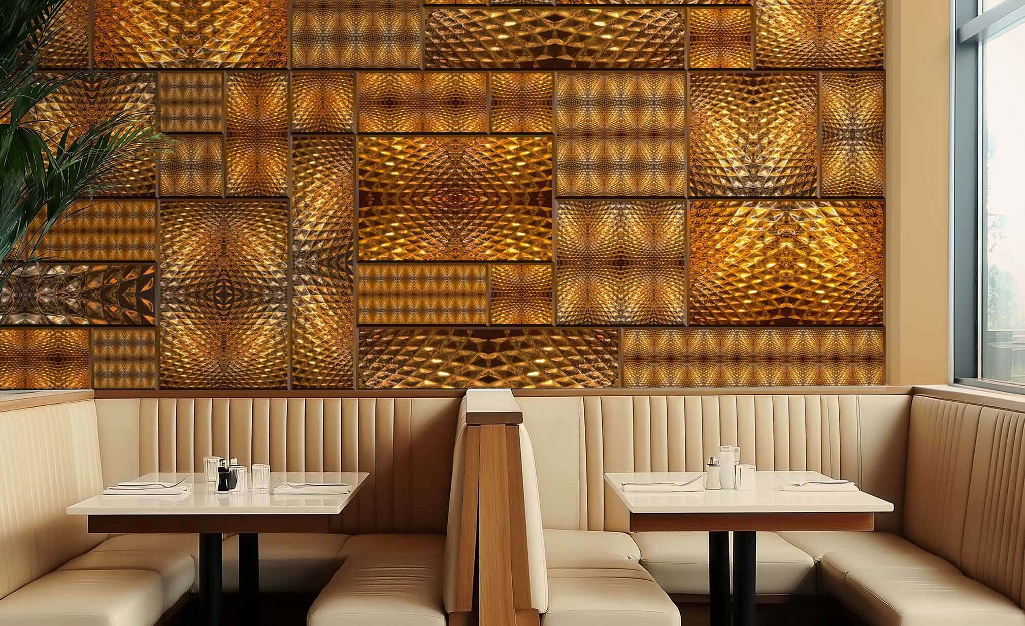 Amber Orange Modern Wallpaper