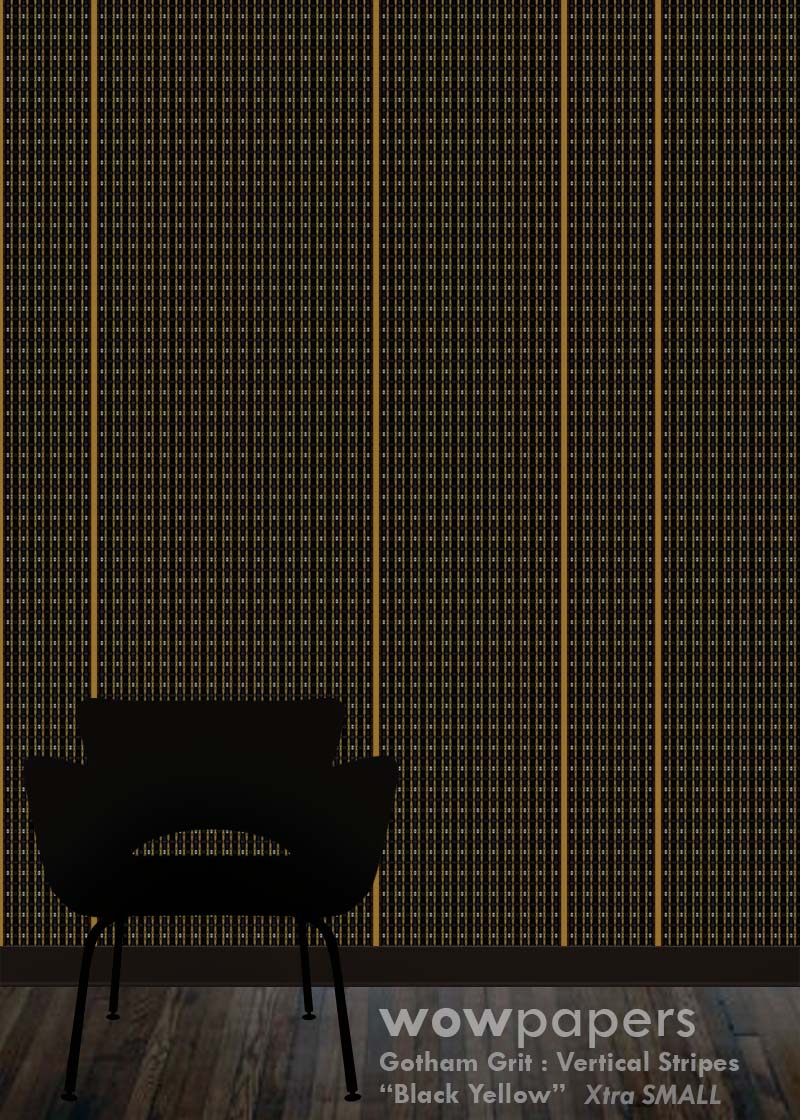 Black Yellow Striped Wallpaper