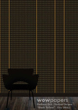 Black Yellow Striped Wallpaper