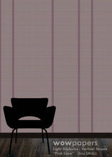 Pink Lime Striped Wallpaper