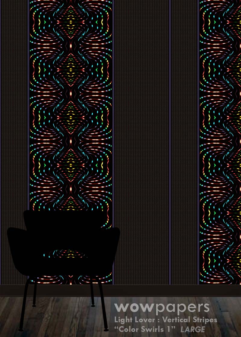 Color Swirls 1 Striped Wallpaper