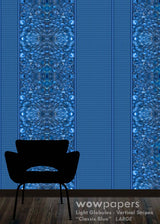 Lighter Classic Blue Striped Wallpaper