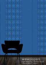 Lighter Classic Blue Striped Wallpaper