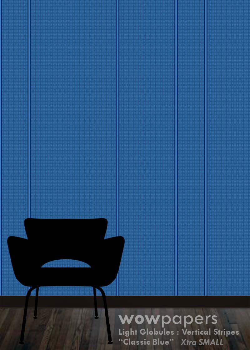 Lighter Classic Blue Striped Wallpaper