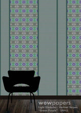 Green Purple Striped Wallpaper