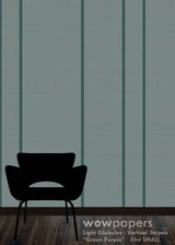 Green Purple Striped Wallpaper