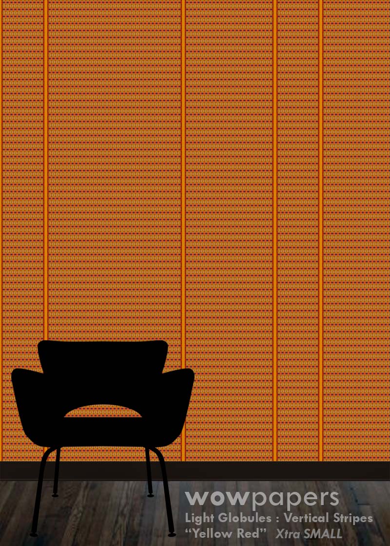 Yellow Red Striped Wallpaper