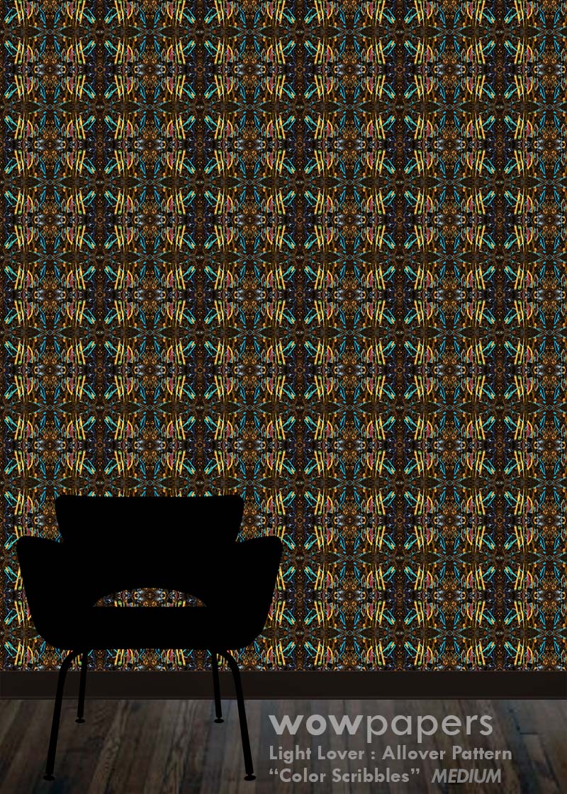 Color Scribbles Modern Wallpaper