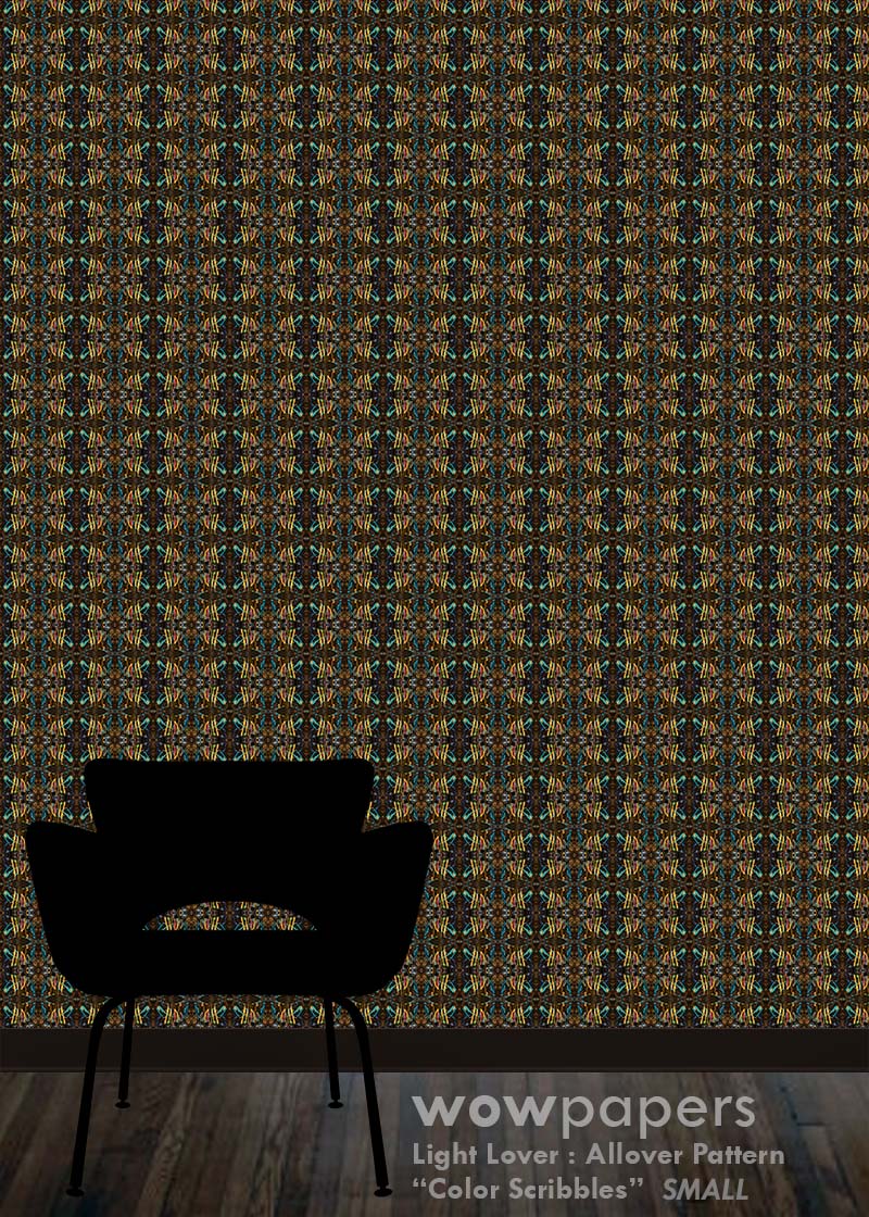 Color Scribbles Modern Wallpaper