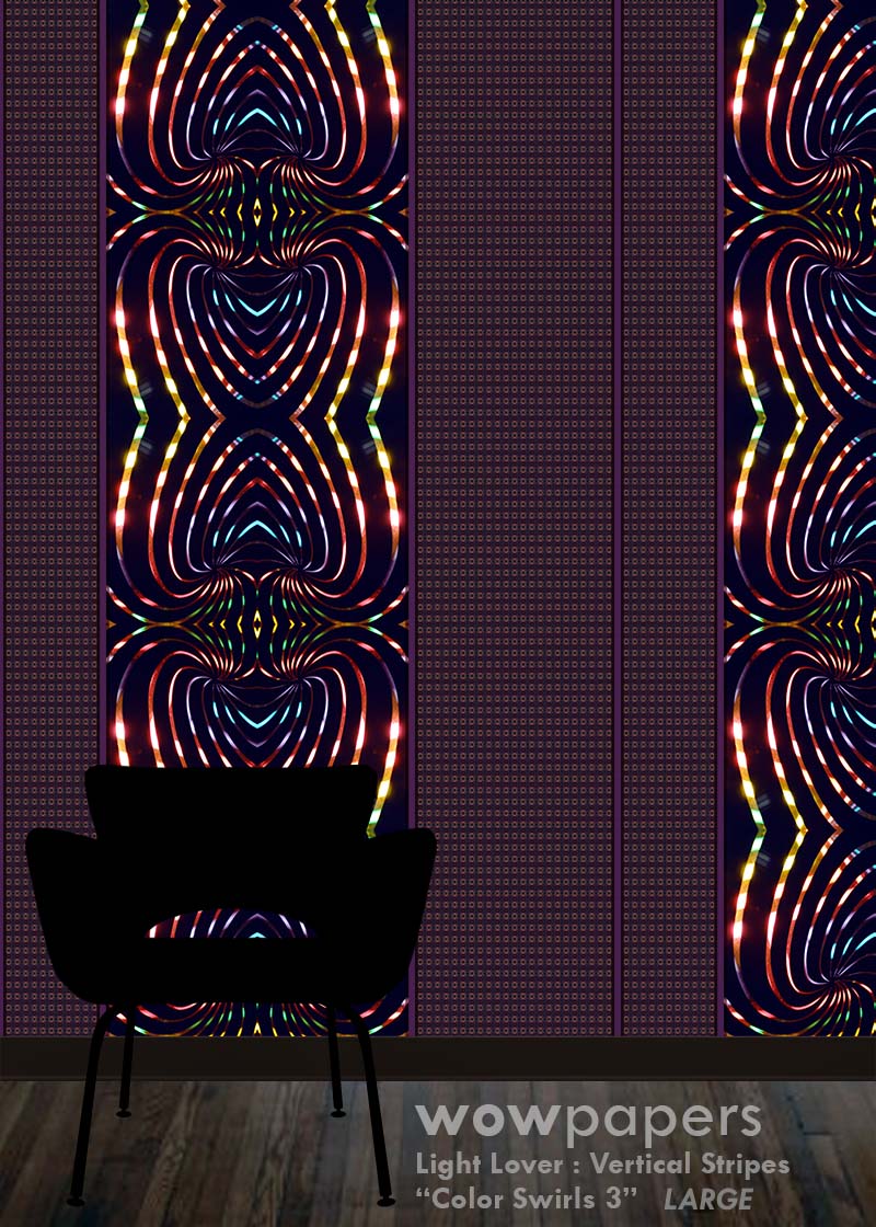Color Swirls 3 Striped Wallpaper