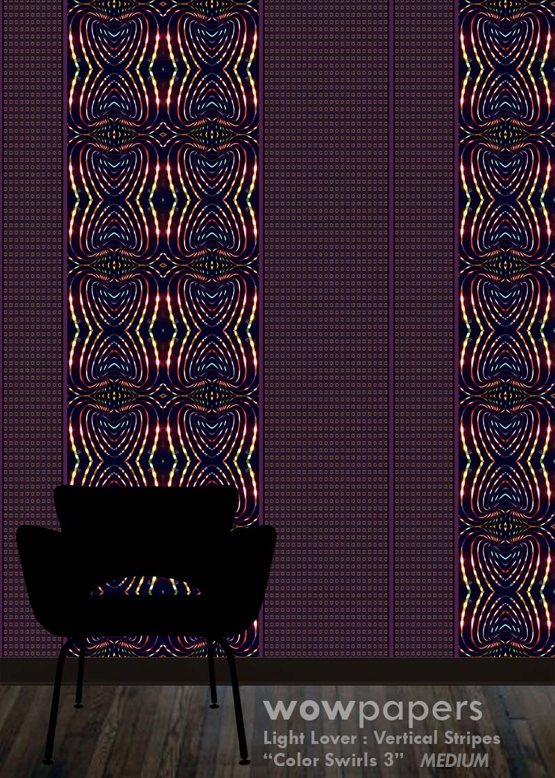 Color Swirls 3 Striped Wallpaper