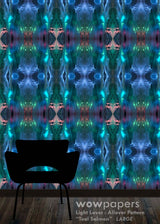 Teal Salmon Modern Wallpaper