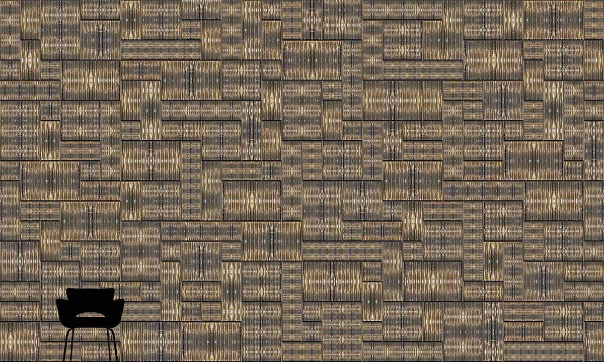 Light Rods | Bronze Gold Wallcovering Mural