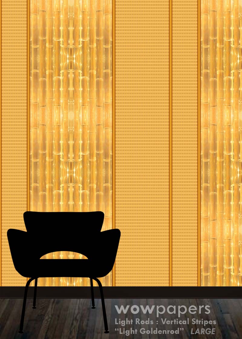Light Goldenrod Striped Wallpaper