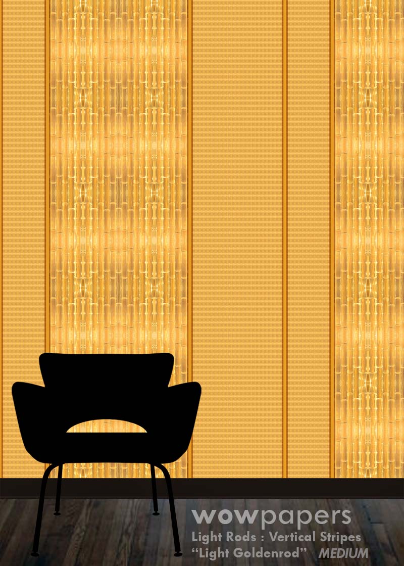 Light Goldenrod Striped Wallpaper