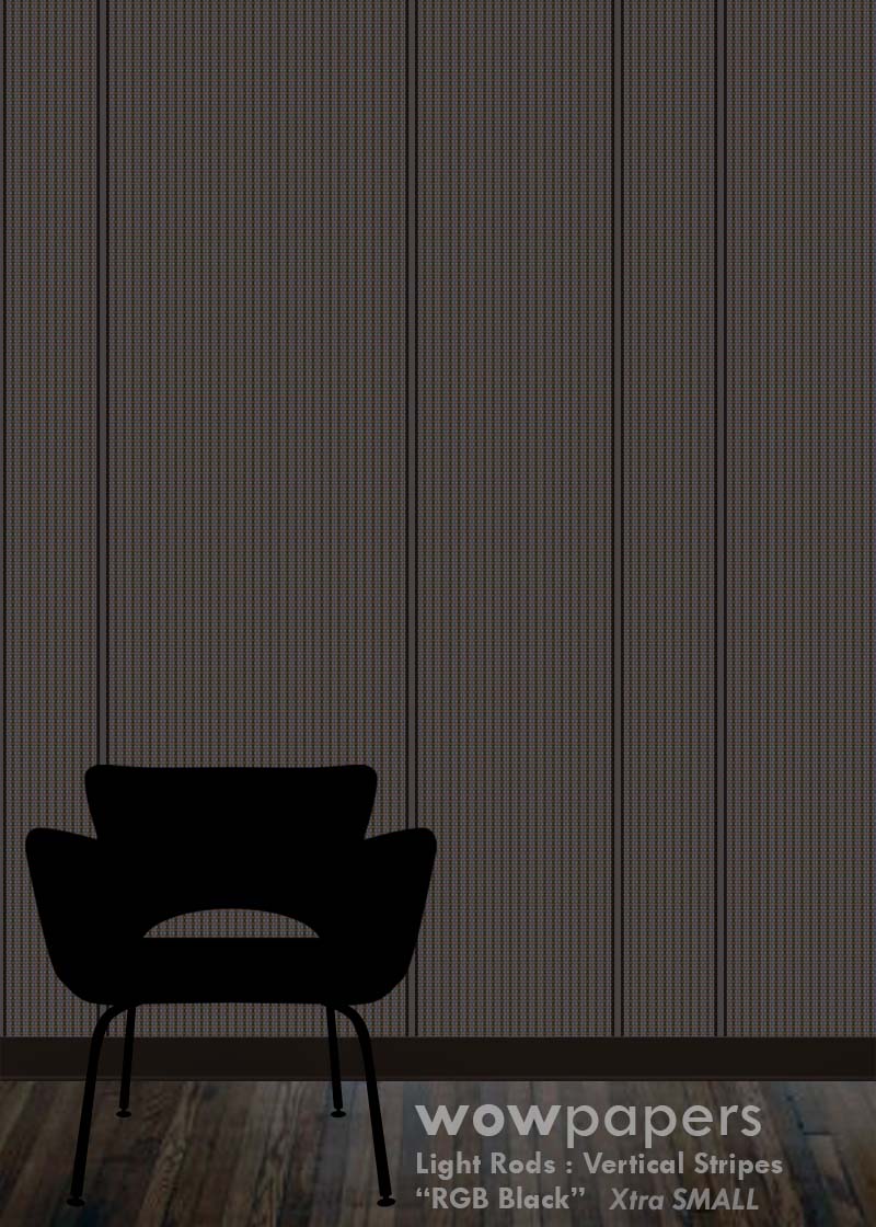 RGB Black Striped Wallpaper