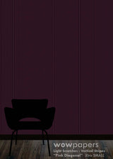 Pink Diagonal Striped Wallpaper