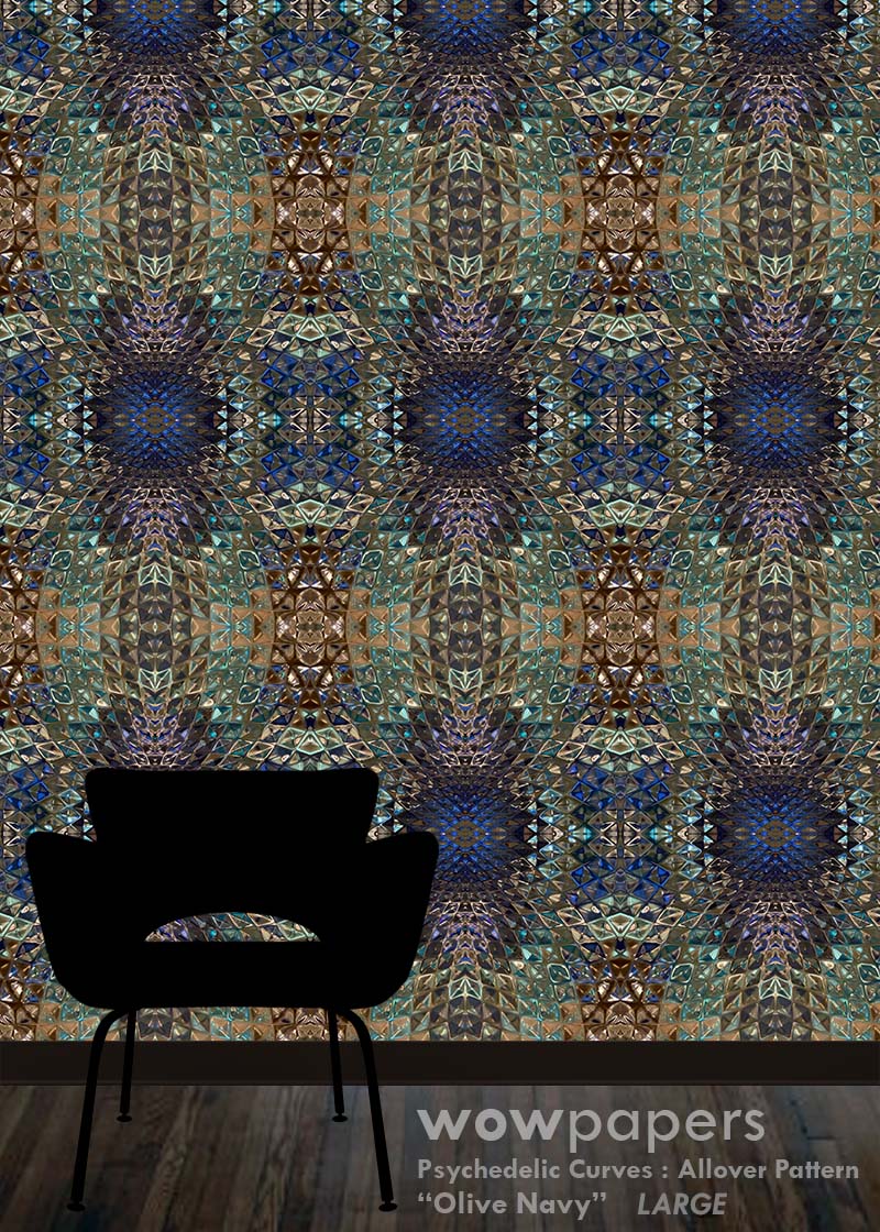 Olive Navy Modern Wallpaper