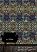 Olive Navy Modern Wallpaper
