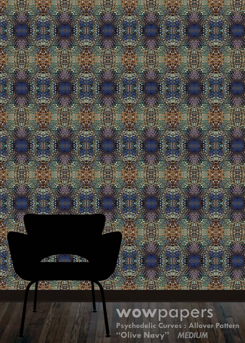 Olive Navy Modern Wallpaper