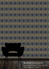 Olive Navy Modern Wallpaper