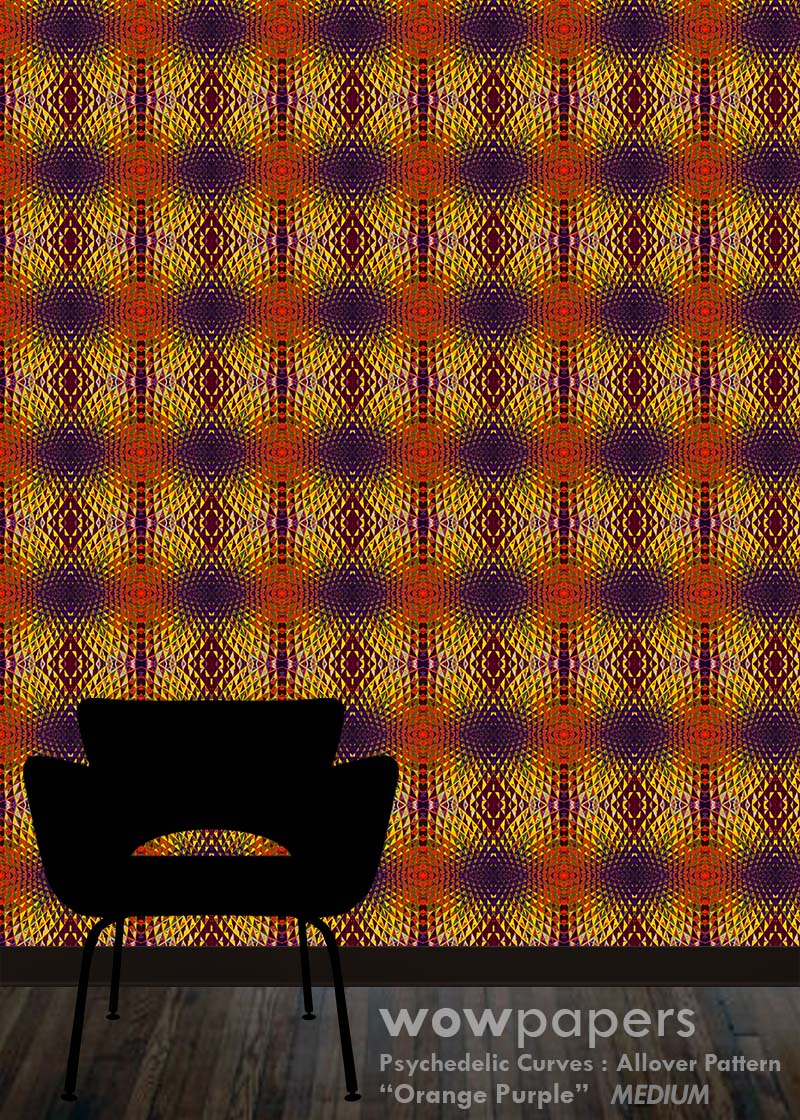 Orange Purple Modern Wallpaper