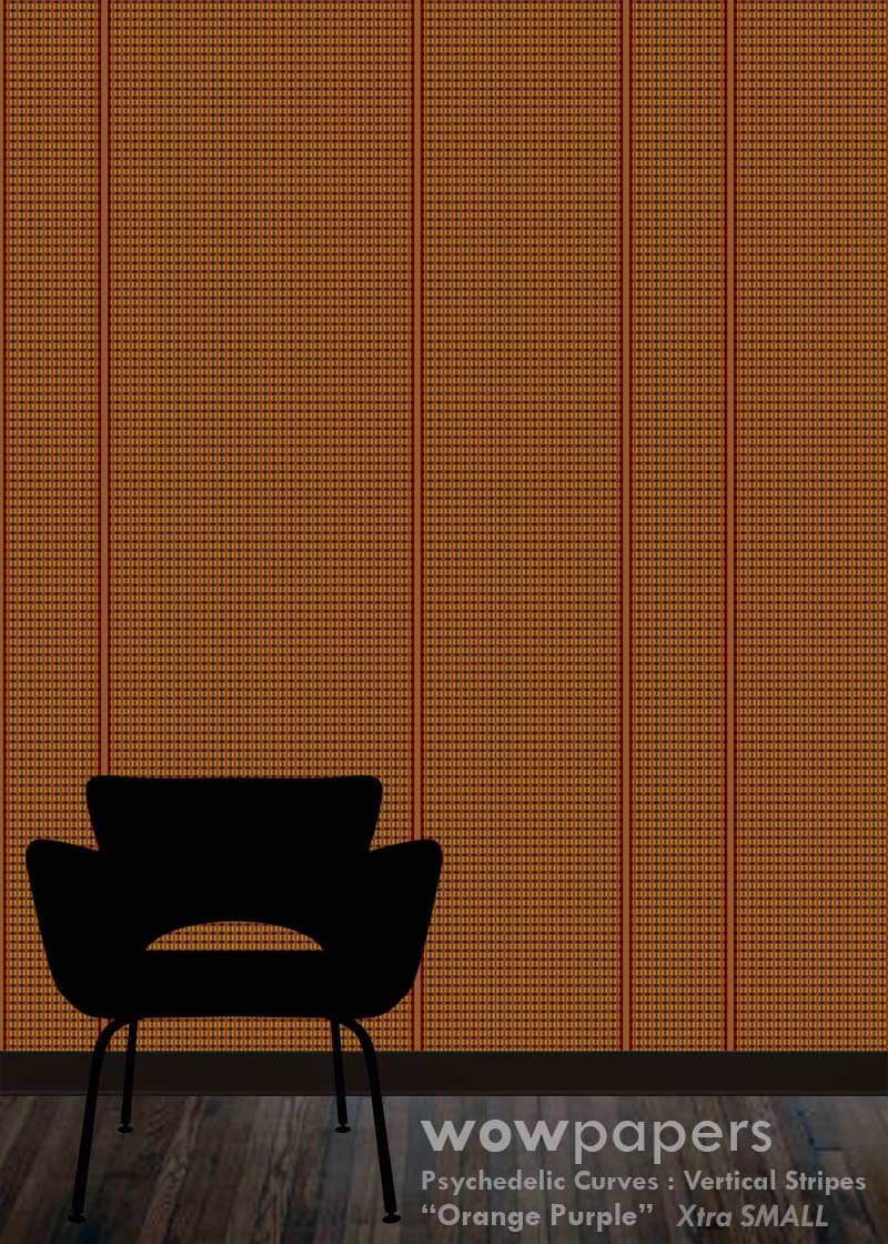 Orange Purple Striped Wallpaper