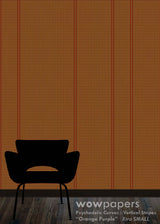 Orange Purple Striped Wallpaper